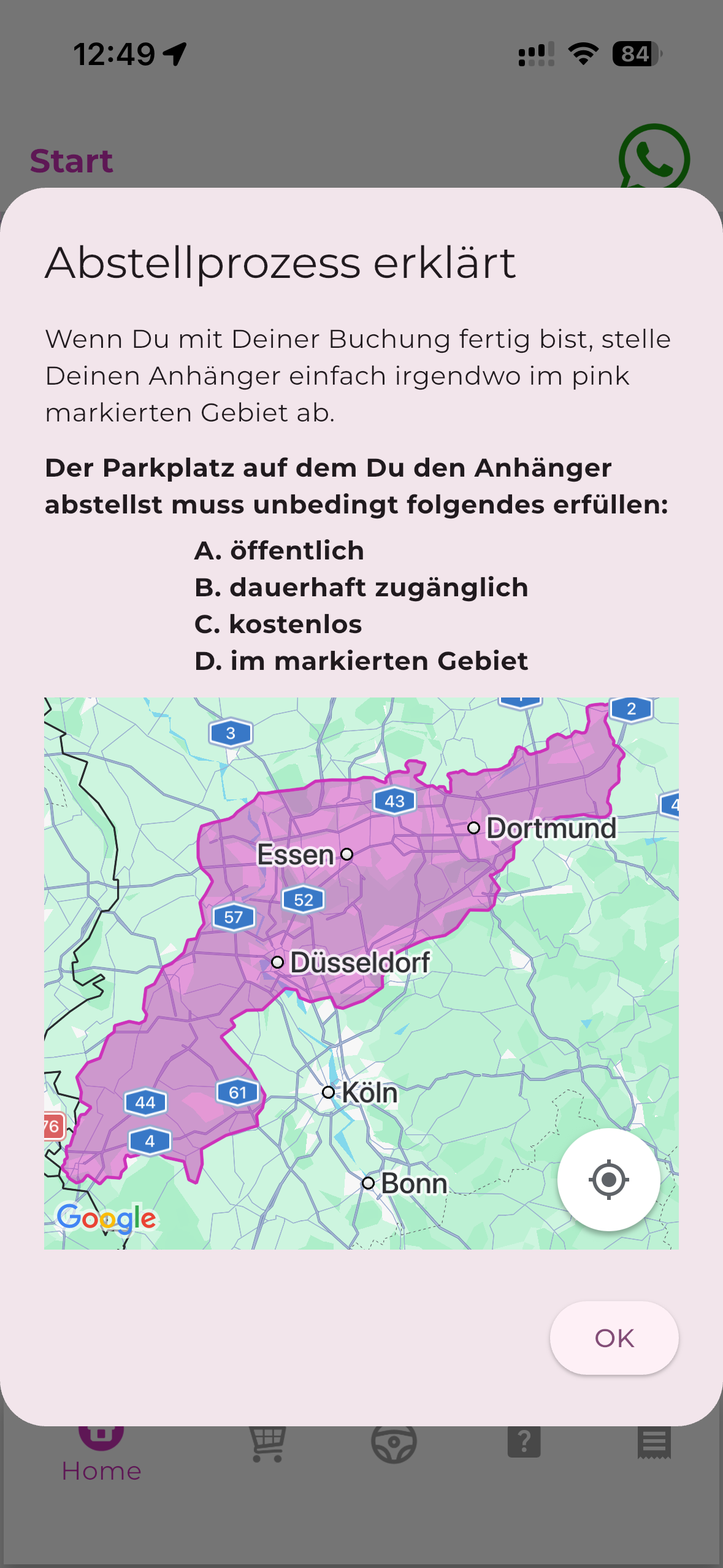 Anhänger flexibel zurückgeben